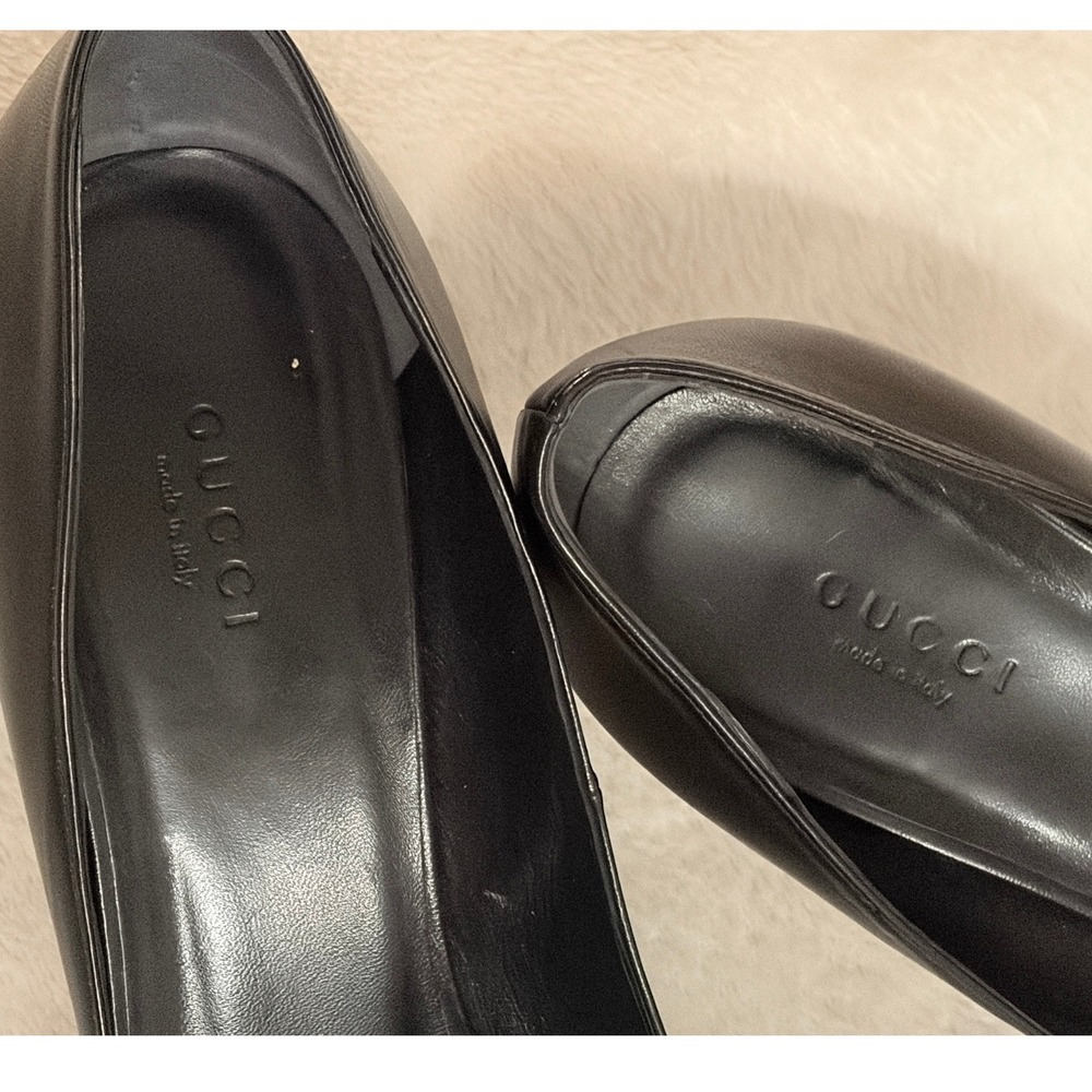 Gucci Black Pointed Toe Stiletto Pump Womens 39 Good - COA